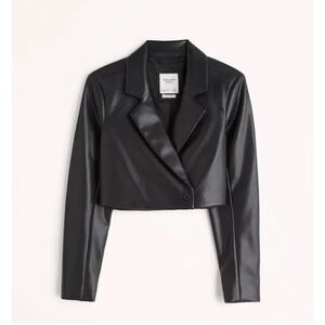 Abercrombie & Fitch Sleek Black Leather Jacket